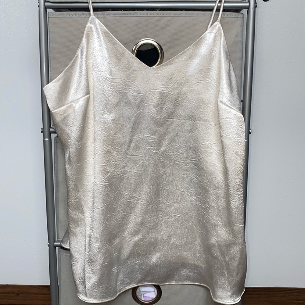 Cream satin top size medium